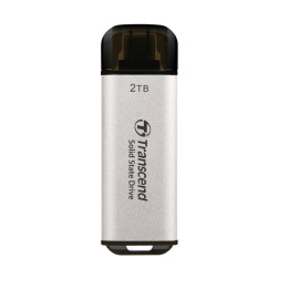 Външно SSD диск Transcend 2TB, ESD300S, USB 10Gbps, Type C, Silver - TS2TESD300S