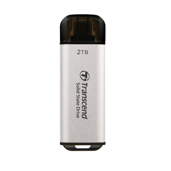 Външно SSD диск Transcend 2TB, ESD300S, USB 10Gbps, Type C, Silver - TS2TESD300S