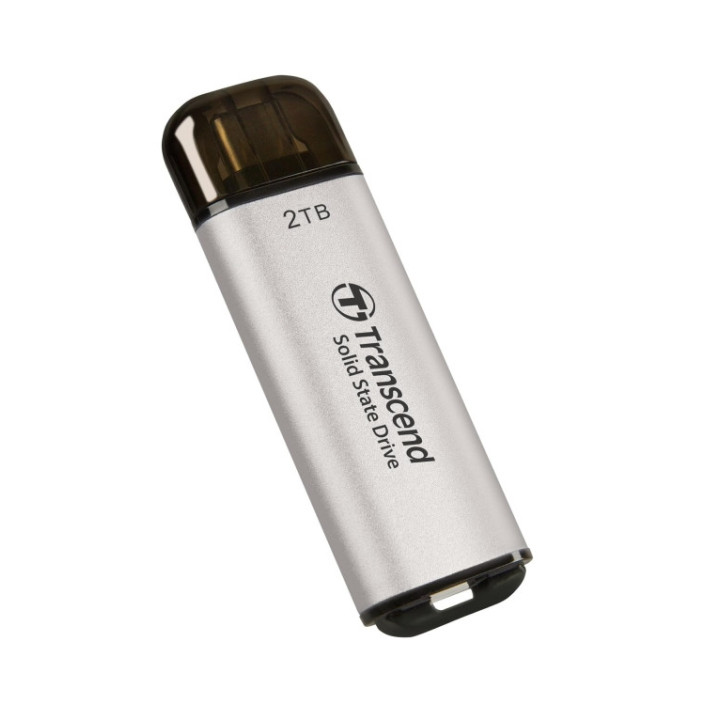 Външно SSD диск Transcend 2TB, ESD300S, USB 10Gbps, Type C, Silver - TS2TESD300S