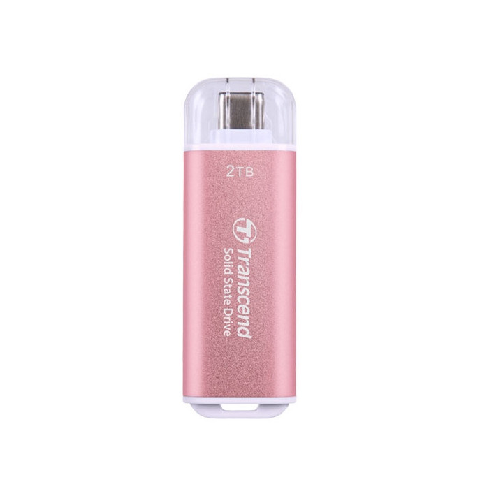 Външно SSD диск Transcend 2TB, ESD300P, USB 10Gbps, Type C, Pink - TS2TESD300P