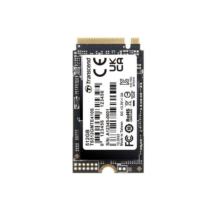 SSD диск Transcend 512GB, M.2 2242, PCIe Gen4x4, NVMe, 3D TLC, DRAM-less - TS512GMTE410S