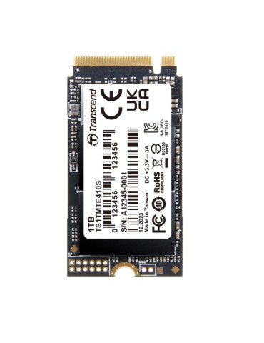 SSD диск Transcend 1TB, M.2 2242, PCIe Gen4x4, NVMe, 3D TLC, DRAM-less - TS1TMTE410S