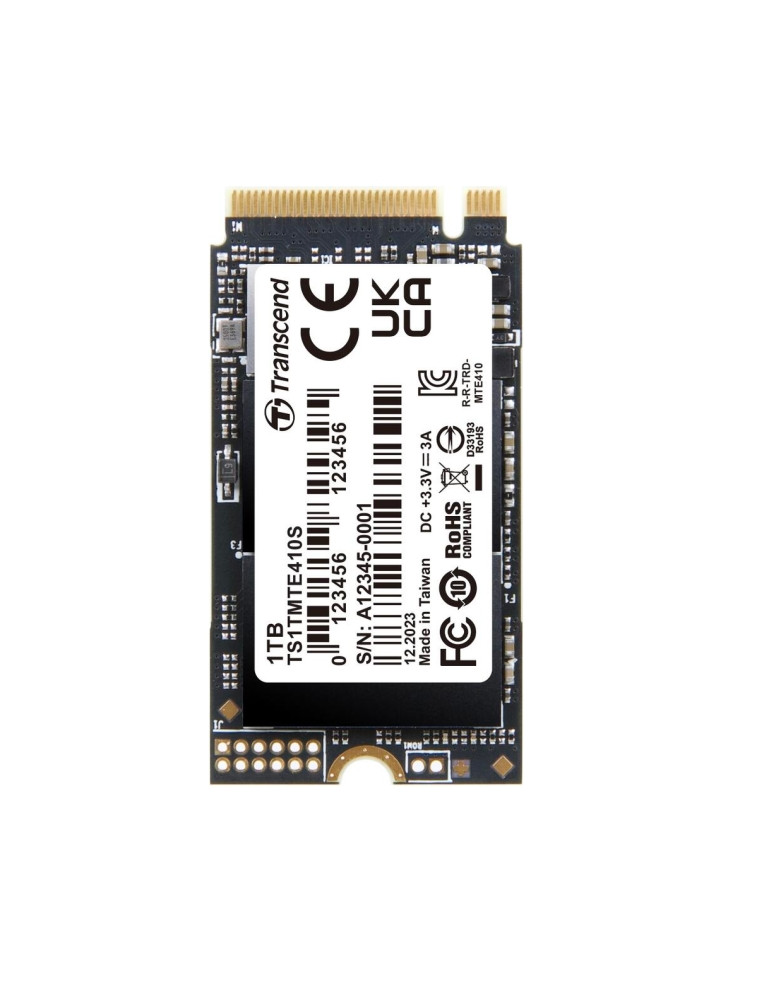 SSD диск Transcend 1TB, M.2 2242, PCIe Gen4x4, NVMe, 3D TLC, DRAM-less - TS1TMTE410S