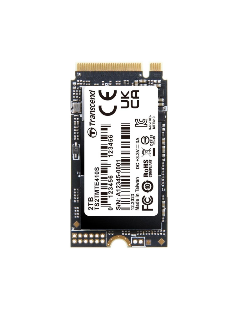 SSD диск Transcend 2TB, M.2 2242, PCIe Gen4x4, NVMe, 3D TLC, DRAM-less - TS2TMTE410S