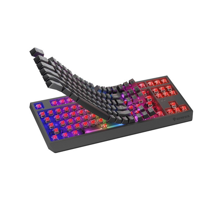 Безжична механична геймърски клавиатури Genesis Thor 230 TKL US Black RGB Outemu Red - NKG-2106