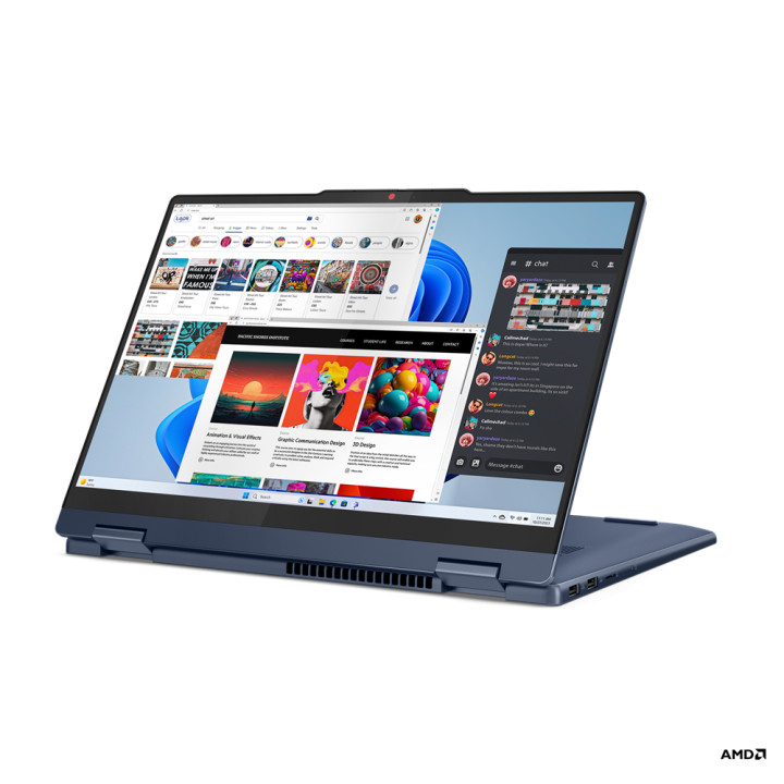 Лаптоп Lenovo IdeaPad 5 2-in-1 14AHP9, AMD Ryzen 5 8645HS, NPU Integrated AMD Ryzen AI, 14" WUXGA IPS 300nits Glossy, TUV Low Blue Light, Glass, Touch, 16GB RAM, 512GB SSD - 83DR0018BM