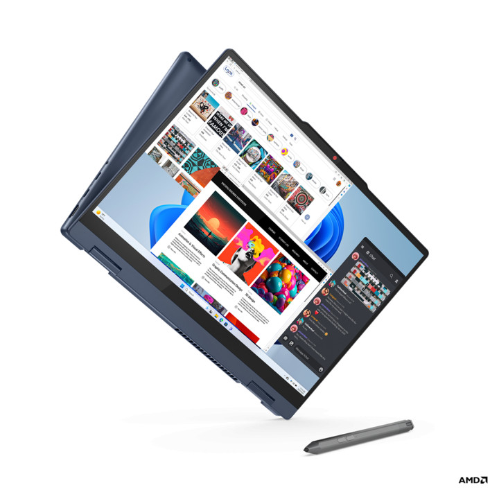 Лаптоп Lenovo IdeaPad 5 2-in-1 14AHP9, AMD Ryzen 5 8645HS, NPU Integrated AMD Ryzen AI, 14" WUXGA IPS 300nits Glossy, TUV Low Blue Light, Glass, Touch, 16GB RAM, 512GB SSD - 83DR0018BM