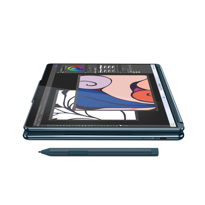 Лаптоп Lenovo Yoga Book 9 13IMU9, Intel Core Ultra 7 155U, NPU: Intel AI Boost, 13.3" 2.8K WQXGA, OLED 400nits Glossy 100% DCI-P3, Eyesafe, Dolby Vision, Touch, 32GB RAM, 1TB SSD, Win 11 Pro - 83FF002TRM