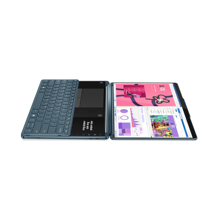 Лаптоп Lenovo Yoga Book 9 13IMU9, Intel Core Ultra 7 155U, NPU: Intel AI Boost, 13.3" 2.8K WQXGA, OLED 400nits Glossy 100% DCI-P3, Eyesafe, Dolby Vision, Touch, 32GB RAM, 1TB SSD, Win 11 Pro - 83FF002TRM