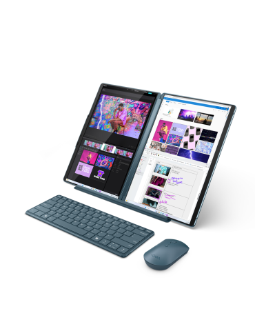 Лаптоп Lenovo Yoga Book 9 13IMU9, Intel Core Ultra 7 155U, 13.3" 2.8K WQXGA, OLED 400nits Glossy, Anti-fingerprint, 100% DCI-P3, Eyesafe, Dolby Vision, DisplayHDR™ True Black 500, Touch, 32GB RAM, 1TB SSD, Win 11 Home - 83FF001YRM
