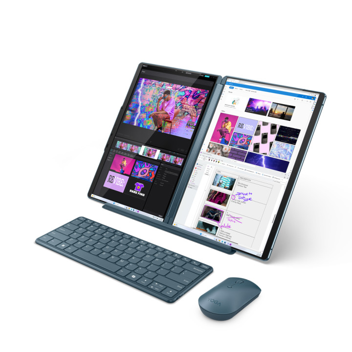 Лаптоп Lenovo Yoga Book 9 13IMU9, Intel Core Ultra 7 155U, 13.3" 2.8K WQXGA, OLED 400nits Glossy, Anti-fingerprint, 100% DCI-P3, Eyesafe, Dolby Vision, DisplayHDR™ True Black 500, Touch, 32GB  RAM, 1TB SSD, Win 11 Home - 83FF001YRM