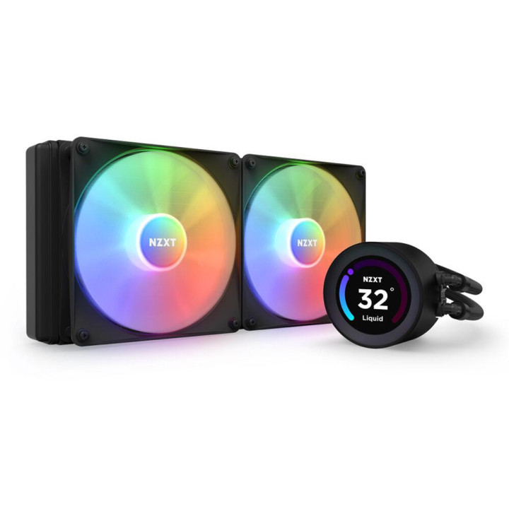 Водно охлаждане за процесор NZXT Kraken Elite RGB 280 Black, Customizable LCD Display - RL-KR28E-B1