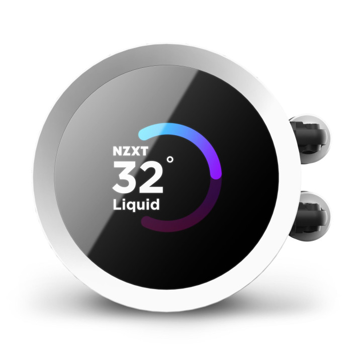 Водно охлаждане за процесор NZXT Kraken 280 RGB White, LCD Display - RL-KR280-W1