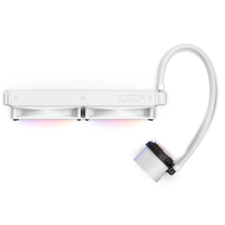 Водно охлаждане за процесор NZXT Kraken 280 RGB White, LCD Display - RL-KR280-W1