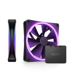 Комплект вентилатори NZXT F140 RGB Duo Black 2 бр, RGB Контролер - RF-D14DF-B1
