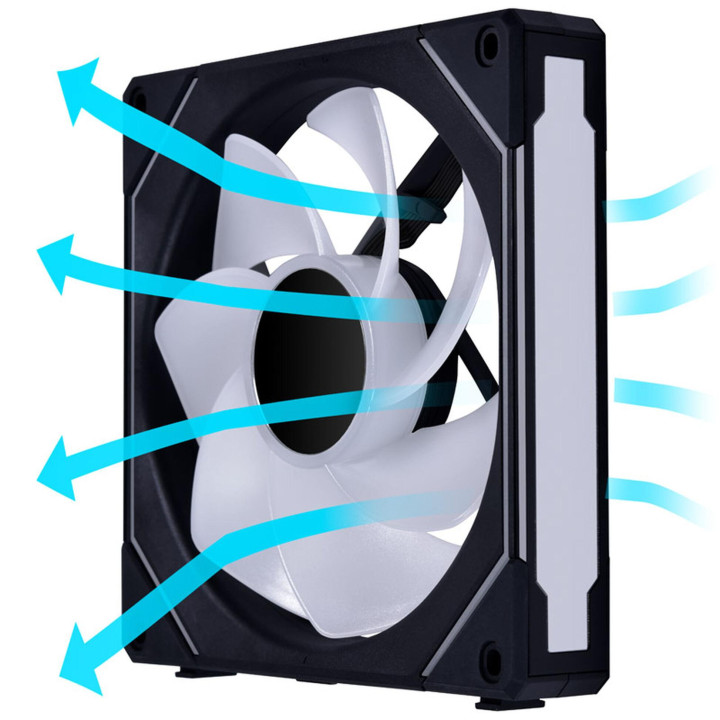 Вентилатор Lian-Li UNI SL-INF Reverse Blade, 140 ARGB PWM, Черен - G99.14RSLIN1B.00