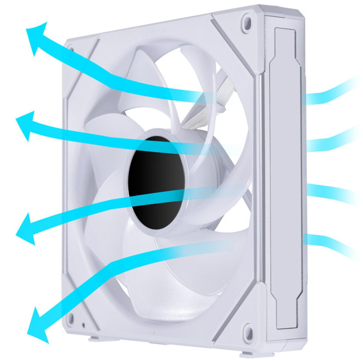Вентилатор Lian-Li UNI SL-INF Reverse Blade, 140 ARGB PWM, Бял - G99.14RSLIN1W.00