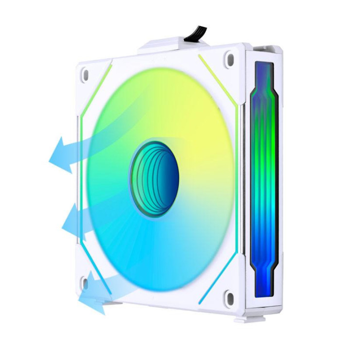 Вентилатор Lian-Li UNI SL-INF Reverse Blade, 120 мм, ARGB PWM, Бял - G99.12RSLIN1W.00