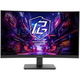 Монитор AsRock PG27QRT1B Curved, 27" QHD(2560x1440) VA, Anti-Glare, 180 Hz, 132% sRGB, 5000:1, 1ms (MPRT), AMD FreeSync, Flicker-free, Tilt, VESA, 2x 2W Speakers, HDMI 2.0, DP 1.4