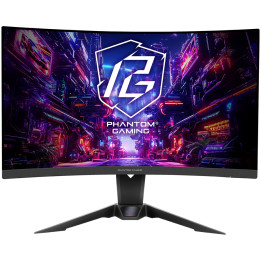 Монитор AsRock PG27QRT2A Curved, 27" QHD(2560x1440) VA, Anti-Glare, 180 Hz, 132% sRGB, 5000:1, 1ms (MPRT), FreeSync, Flicker-free, VESA, 2x 2W Speaker, HDMI, DP, Audio, Wi-Fi