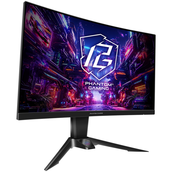 Монитор AsRock PG27QRT2A Curved, 27" QHD(2560x1440) VA, Anti-Glare, 180 Hz, 132% sRGB, 5000:1, 1ms (MPRT), FreeSync, Flicker-free, VESA, 2x 2W Speaker, HDMI, DP, Audio, Wi-Fi