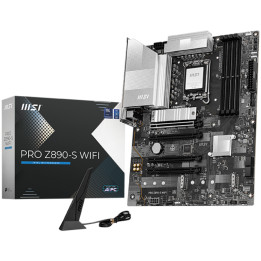 Дънна платка MSI PRO Z890-S WIFI, LGA 1851, DDR5 up to 8600(OC)MHz, 4x PCIe x16 slots, 3x M.2 slot, 2.5GbpsLAN,
