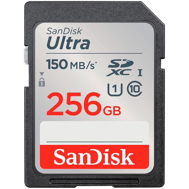 SD карта Sandisk Ultra 256GB SDXC Memory Card 150MB/s - SDSDUNC-256G-GN6IN