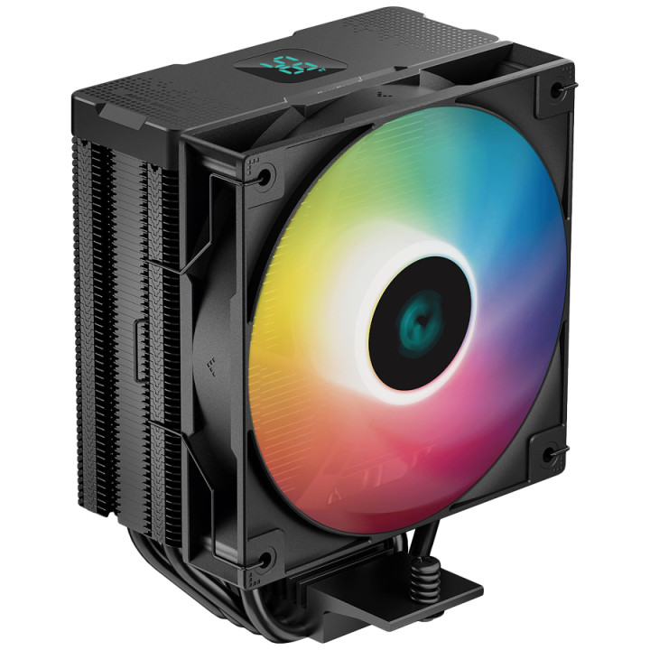 Охладител за процесор DeepCool AG400 DIGITAL ARGB, 1x120mm FK120 PWM FDB Fan, Addressable RGB LED - R-AG400-BKADMN-G-1