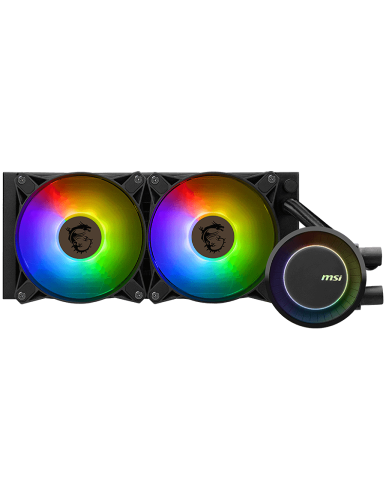 Водно охлаждане за процесор MSI MAG CORELIQUID E240 2x120mm ARGB Fans, LGA 1851/AM5