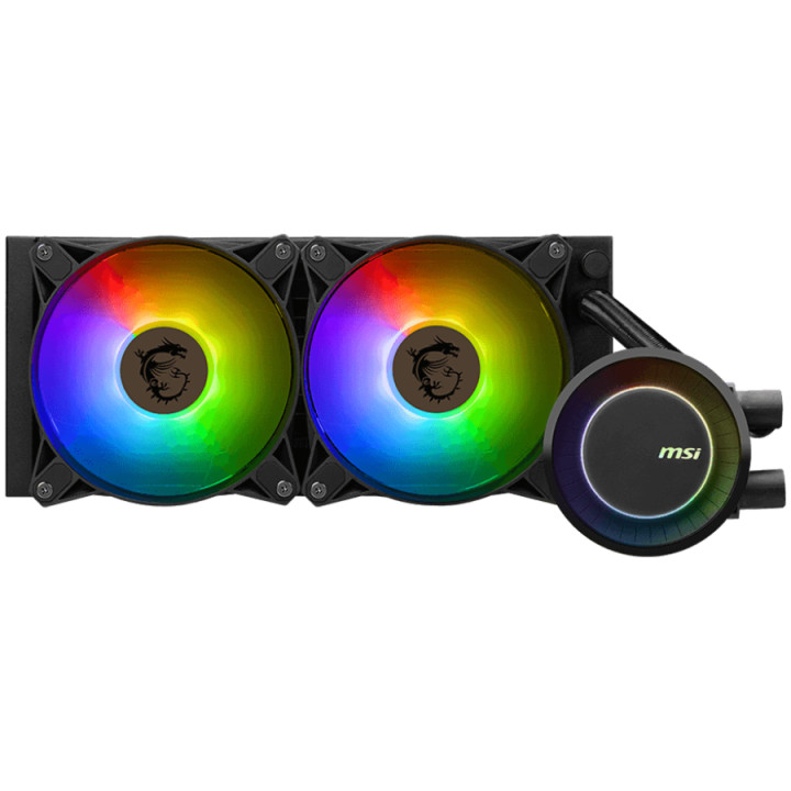 Водно охлаждане за процесор MSI MAG CORELIQUID E240 2x120mm ARGB Fans, LGA 1851/AM5