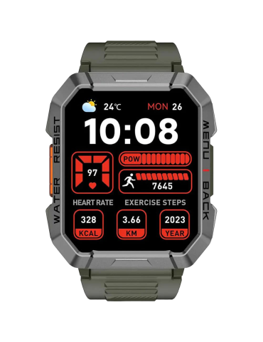  Blackview W60, 2.01inch HD, 900mAh Battery, LED Flashlight & Compass Function, 24-hour SpO2 Detection   Heart Rate Monitoring, Monitor Sleep status, Calls and SMS notification, Khaki - BVW60-KH