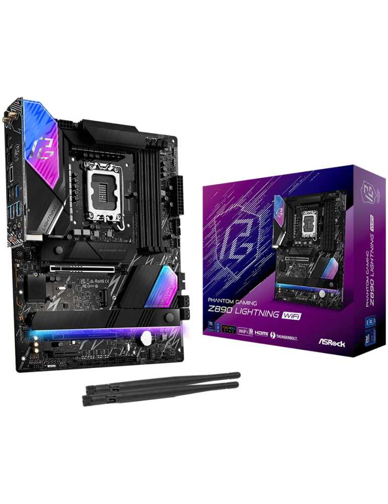 Дънна платка AsRock Z890 Lightning WiFi, ATX, LGA1851, DDR5
