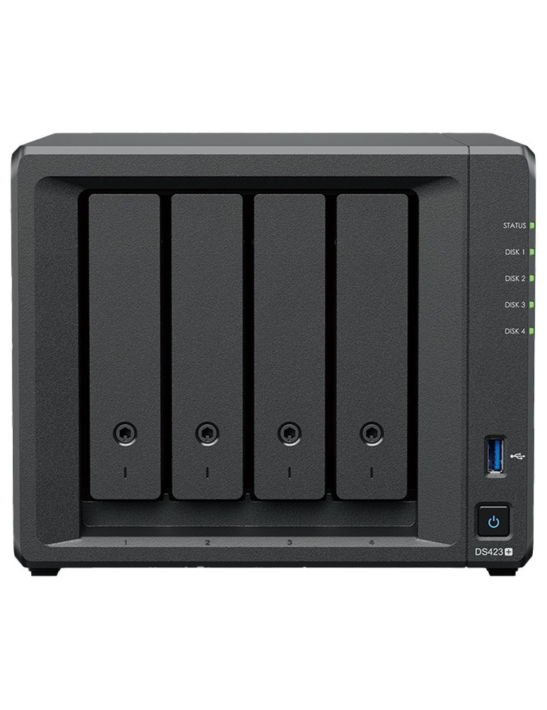 Мрежови диск NAS Synology DS423 , Tower, 4-Bays 3.5" SATA HDD/SSD, 2 x M.2 2280 NVMe SSD