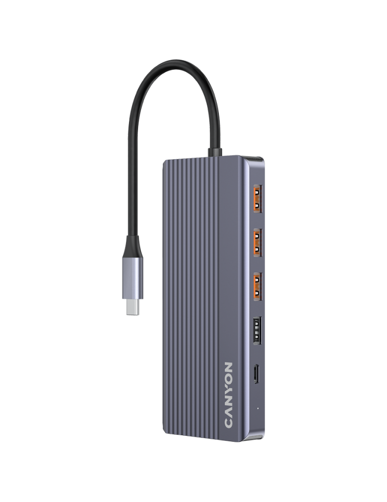 Докинг станция Canyon hub DS-16 13in1 4k USB-C Grey - CNS-TDS16