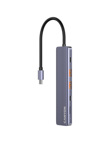 Докинг станция Canyon hub DS-17 6in1 4k USB-C Grey - CNS-TDS17