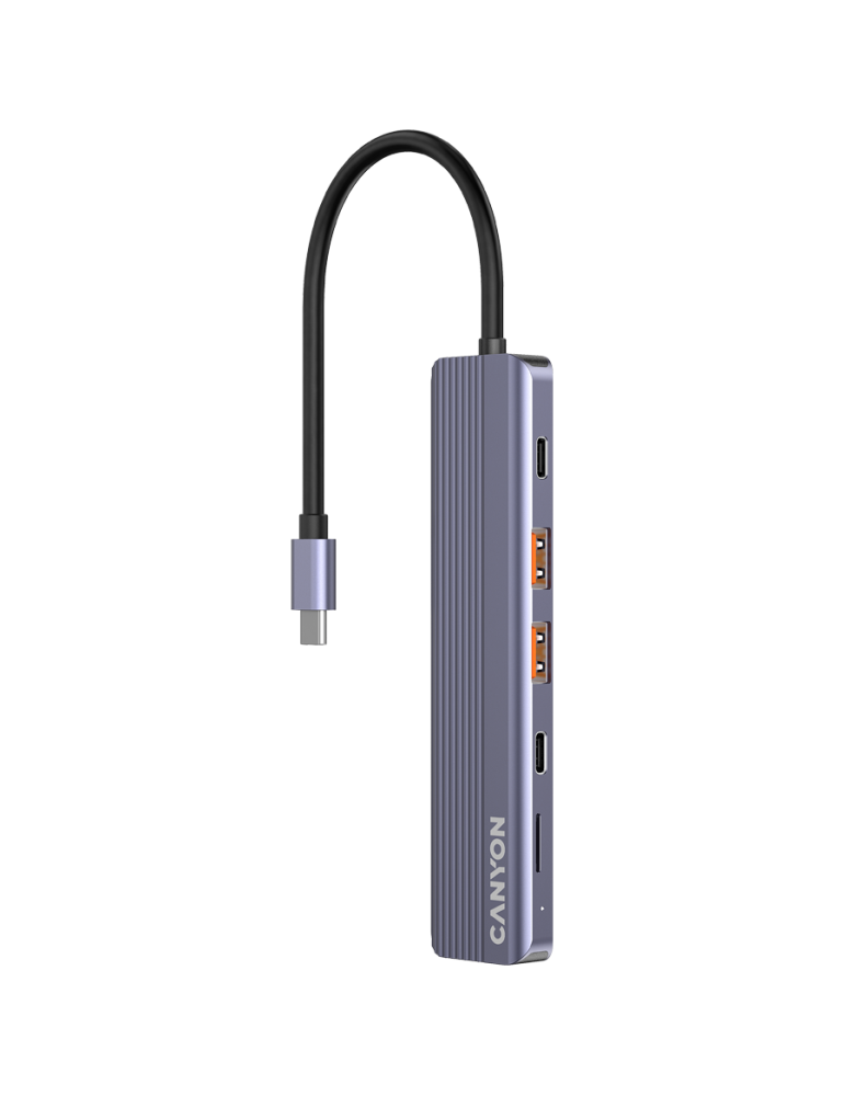 Докинг станция Canyon hub DS-17 6in1 4k USB-C Grey - CNS-TDS17
