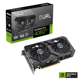 Видео карта Asus Dual GeForce RTX 4060 Ti EVO OC Edition 16GB GDDR6, 128bit - DUAL-RTX4060TI-O16G-EVO