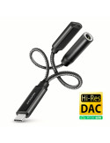 Звукова карта AXAGON ADA-HCPD USB-C to 3.5mm jack - Hi-Res DAC audio adapter, 384kHz/32bit, PD 60W 3A
