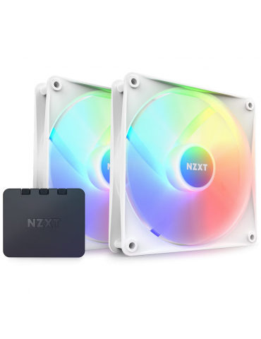 Комплект вентилатори NZXT F140 RGB Core White, 2 x 140mm   RGB Контролер - RF-C14DF-W1