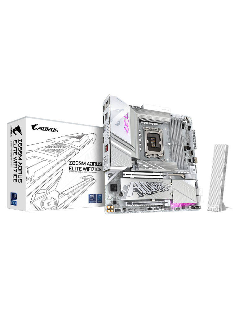 Дънна платка Gigabyte Z890M AORUS ELITE WIFI 7 ICE, LGA 1851