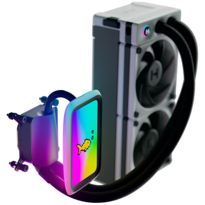 Водно охлаждане за процесор HYTE THICC Q60 с LCD Display - FAN-HYTE-Q60-BW