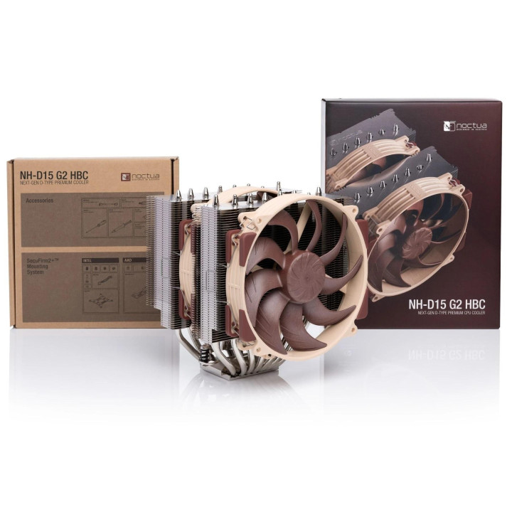 Охладител за процесор Noctua NH-D15 G2 HBC, За сокет LGA1851/1700/2011/AM5/AM4 - NH-D15-G2-HBC