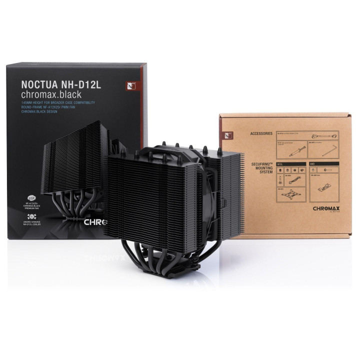 Охладител за процесор Noctua NH-D12L CHROMAX.BLACK - NH-D12L.CH.BK