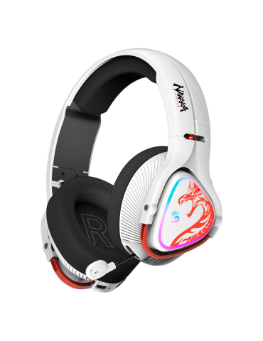 Bluetooth  геймърски слушалки A4TECH Bloody MR720 Naraka, RGB, USB, Бели - MR720-Naraka