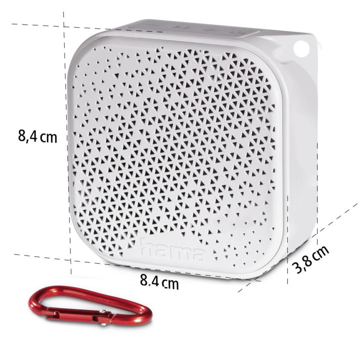 Bluetooth колонка HAMA Pocket 3.0, Waterproof, 3.5W, бяла - 188225