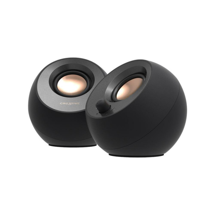 Озвучителна система Creative PEBBLE V3, 2 x 4W, Черен - CREAT-SPEAK-PEBBLE-BK-CV3