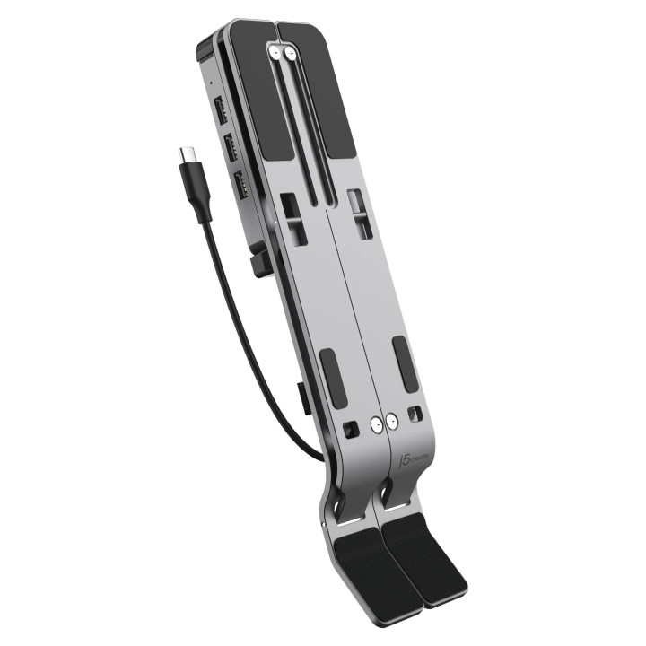 Поставка за лаптоп j5create JTS223, 4 портов USB-C хъб, Алуминиева - JTS223