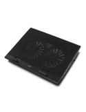 Охлаждаща поставка за лаптоп ACT, До 17", С два вентилатора, USB хъб, Черен - AC8105