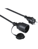 Удължителен захранващ кабел HAMA Outdoor, Външен, Шуко мъжко - Шуко женско, 5 m, IP44, Черен - 223251