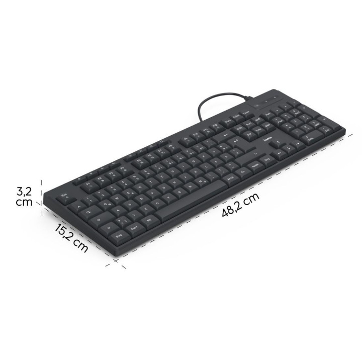 Клавиатура HAMA CK-200, кирилизирана, USB-A, USB-C, мулт.бутони - 173052